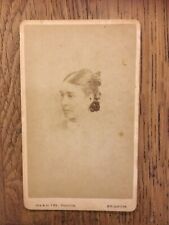 CDV Carte de Visite Victorian Photo: Brighton Demure Young Woman W & A H Fry picture