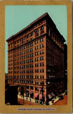 Post Card Missouri Pacific Building St Louis Mo. Gold Frame Undivided 1901-1907 picture