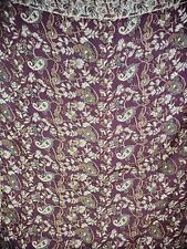 Vintage Fabric Tablecloth Rectangle Fringe Ends 96
