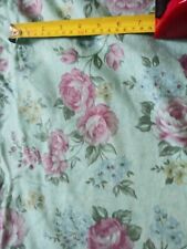 42x55 green flannel fabric with roses fabric material sewing cottage chic picture
