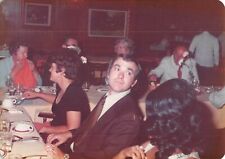 Vintage 80s Color Photo Family Friends Dining Long Table Occasion Reception #8 picture