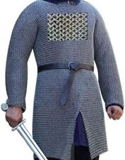 Hauberk Chainmail Shirt Medieval Chain Mail Armor Anodized Aluminium Butted LARP picture