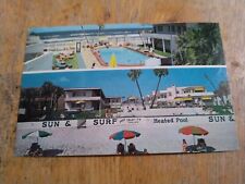 Daytona Beach FL-Florida, Sun & Surf Apt Motel Advertising Vintage Postcard picture