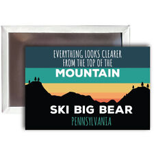 Ski Big Bear Pennsylvania 2 X 3 - Inch Ski Top Of The Mountain Fridge Magnet picture
