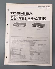 Toshiba SB-A10 SB-A10B VTG Original Service Manual for Stereo Amplifier picture