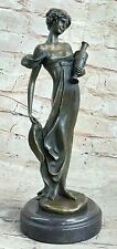 Signed Original Artwork by French Artist Jean Patoue Gorgeous Lady Bronze Figure picture