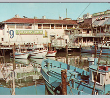 Italian Fishing Fleet Fisherman's Wharf San Francisco CA by Raveill VTG Postcard picture