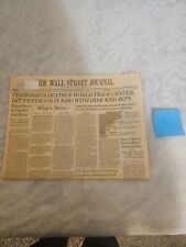 September 11th 9/11 2001 the Wall Street Journal Vintage Newspaper picture