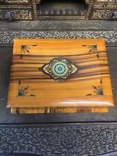 Rare Antique Victorian 1890s Poker Set Wood and Celuloid Inlay Stunning Piece picture