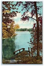 c1950's Inland Bay on Prairie Lake Chetek Wisconsin WI Vintage Postcard picture