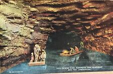 Kentucky Echo River Mammoth Cave People in Boats Antique Postcard 1908 picture