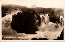 Twin Falls Waterfall Idaho ID Scenic View 1920s RPPC Postcard Wesley Andrews picture