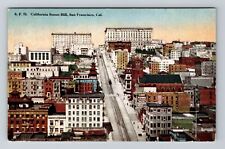 San Francisco CA-California, California Street Hill, Antique Vintage Postcard picture