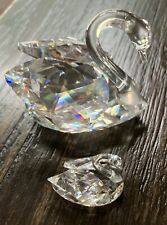 Vintage Swarovski Austrian Crystal Large & Small Swan - Signed picture