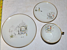 Vintage Hutschenreuther Selb Italian CAFFE Luncheon  Set Ca 1950s- 3 piece picture