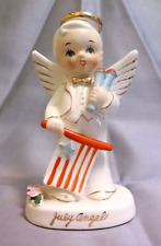 Vintage 1950's Napco Napcoware 4th of July Boy Angel Figurine with Label C1923 picture