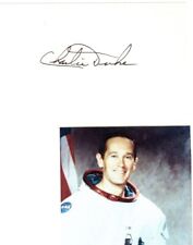 Charlie Duke signed card  Apollo 16 Astronaut MoonWalker picture