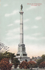 Douglas Monument Chicago Illinois Postcard 1908 picture