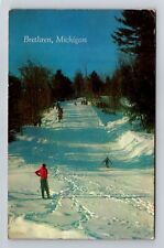 Brethren MI-Michigan, Skiing at Brethren, c1958 Vintage Postcard picture