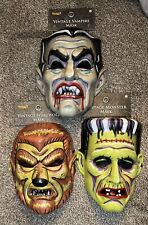 NEW VINTAGE MONSTER DRACULA WEREWOLF HALF MASK - CLASSIC STYLE Vampire picture