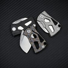 Mini Sheepsfoot Folding Knife Pocket Hunting Survival K110 Steel Titanium Handle picture