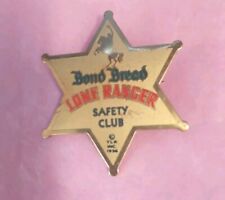 Vintage Lone Ranger Star Badge pin Bond Bread Safety Club c 1938 Advertising  picture