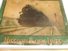 Excellent Antique Rail Road Tin Calendar Top Missouri Pacific Lines picture