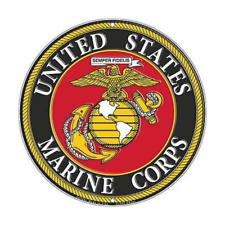 USMC United States Marine Corps Round Aluminum Sign 12-inch Official Licensed picture