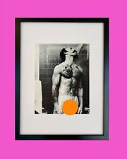 Framed Male Vintage Gay Art, Collector's Archive, Hunk, Gorgeous Male Hairy Man picture