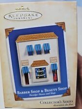2004 Hallmark Ornament Nostalgic Houses and Shops #21 Barber & Beauty Shop Keeps picture