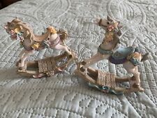 Set Of 2 Miniature (4 in.) Westland Rocking Horses Detailed & Hand Painted picture