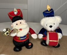 Vintage Musical Santa Claus & Bear Plush Stuffed  TL Toys Christmas picture