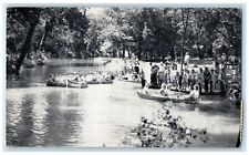 c1948 Scene At Camp Wa-Shun-Ga Canoe Bunkerhill Kansas Vintage Antique Postcard picture