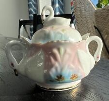 Rare Fine China ~ Swans ~ Sugar Bowl w Lid, Hand Painted ~ Made In Japan picture