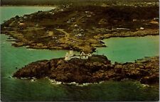 Postcard York Beach Maine Aerial View Nubble Lighthouse Vintage Unposted picture