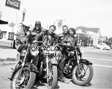 1947 SHARKS MOTORCYCLE CLUB TAKEOVER HOLLISTER CA 8X10 PHOTO BEERS GIRLS BIKES picture