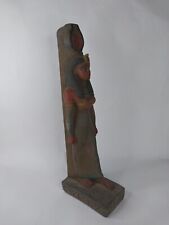 RARE ANCIENT EGYPTIAN ANTIQUE Large Isis Heavy Stone Statue Luck Hieroglyphic picture