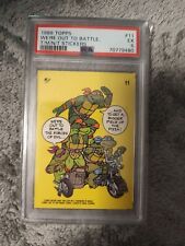 1989 Topps TMNT Stickers #11 We Are Out To Battle Psa 5 picture