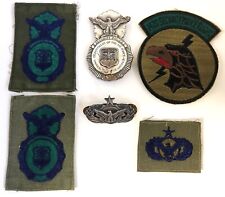 Vintage Obsolete USAF Security Police Badge Senior Pin Patch 6 Lot 142D Oregon picture