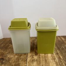 Vintage Tupperware Pickle keepers - Set Of 2 - Avocado and Clear Combos picture