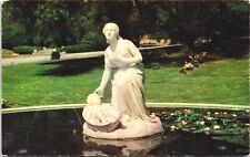 Postcard The Finding Of Moses Fountain California CA Forest lawn memorial park picture