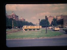 RB05 BUS, STREETCAR, SUBWAY TROLLY 35MM slide YELLOW CARS CITY SQUARE AUG 1962 picture