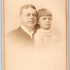c1880s Scranton, PA Father Daughter Bowl Cut CdV Photo Card Frey Art Nouveau H20 picture