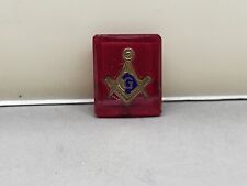 Mans Masonic 10K Gold Loose Ruby Gemstone Replacement Top for Ring 12x10x3mm picture