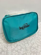 Vintage 90s SpaceMaker Soft Sided Pencil Pouch Teal Turquoise RARE EXCELLENT picture
