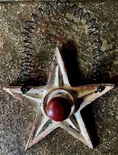 Vintage Style White Resin Star Ornament Patriotic Design Wall Gallery picture