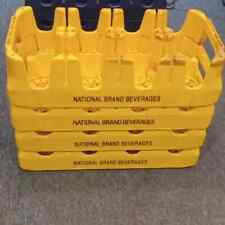 4 Vintage yellow Soda Pop Carrying Crate Case 19x12 picture