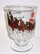 Vintage Budweiser Champion Clydesdales Footed Bavarian Michelob Glass picture