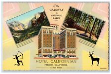 1939 Gateway National Parks Hotel Californian Valley Presno California Postcard picture
