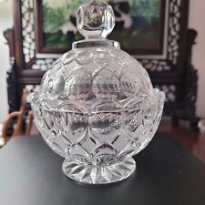 Vintage NACHTMANN BLIEKRISTALL CRYSTAL ANGLIA PATTERN COVERED Sugar Candy Dish picture